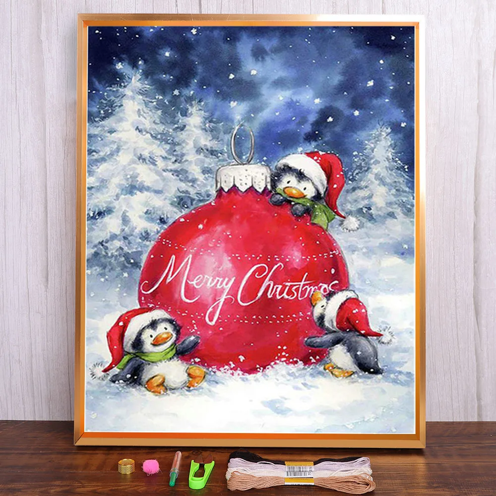 

Набор для вышивки крестиком в виде пингвина, детали для рукоделия