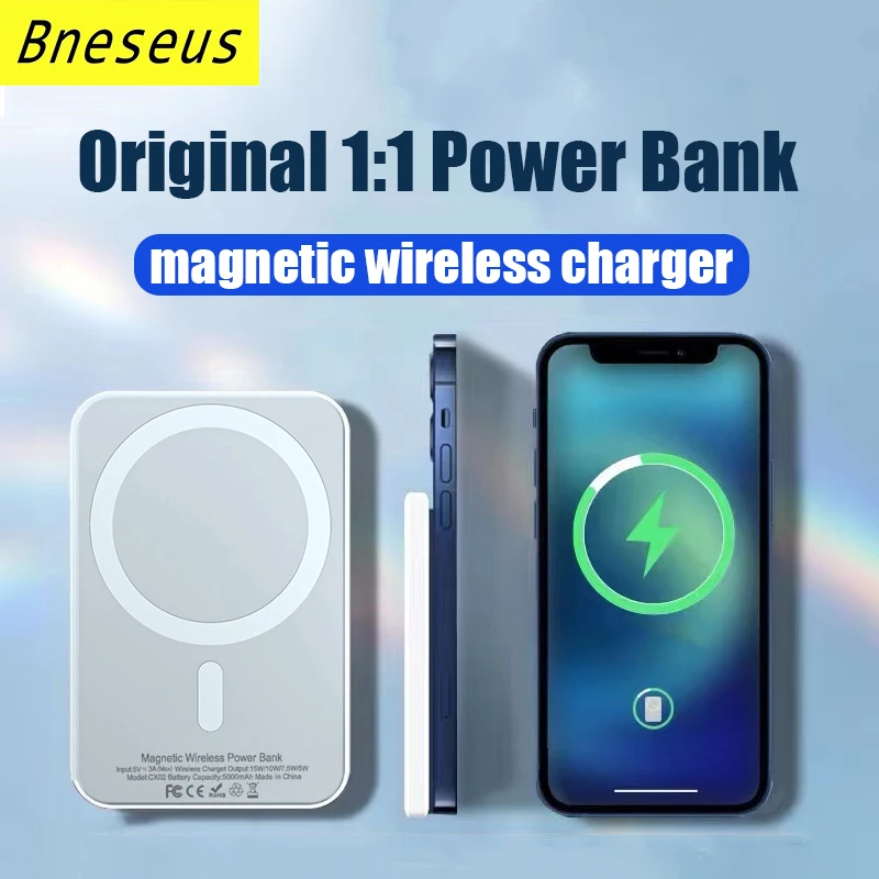 

10000mAh Magnetic Power Bank Portable Wireless Charger Mobile Phone External Battery For iphone 12 13 14 Pro Max Mini Powerbank
