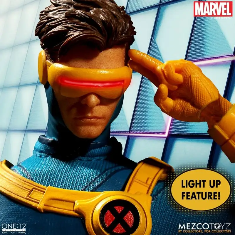 Оригинальная экшн-фигурка в наличии Mezco ONE:12 Marvel Cyclops Аниме Коллекция фигурок