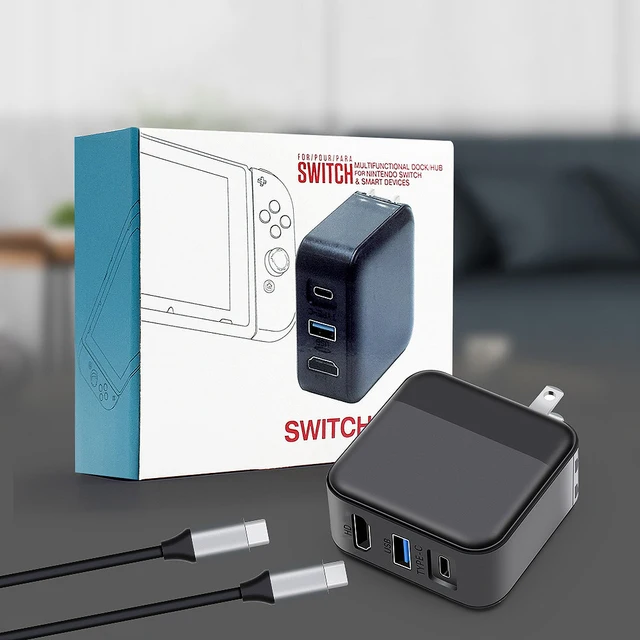 

Multifunction 2 in 1 Charging Dock Small PC Adapter USB Type-C HD HDMI-compatible TV Converter For Nintendo Switch Game Console