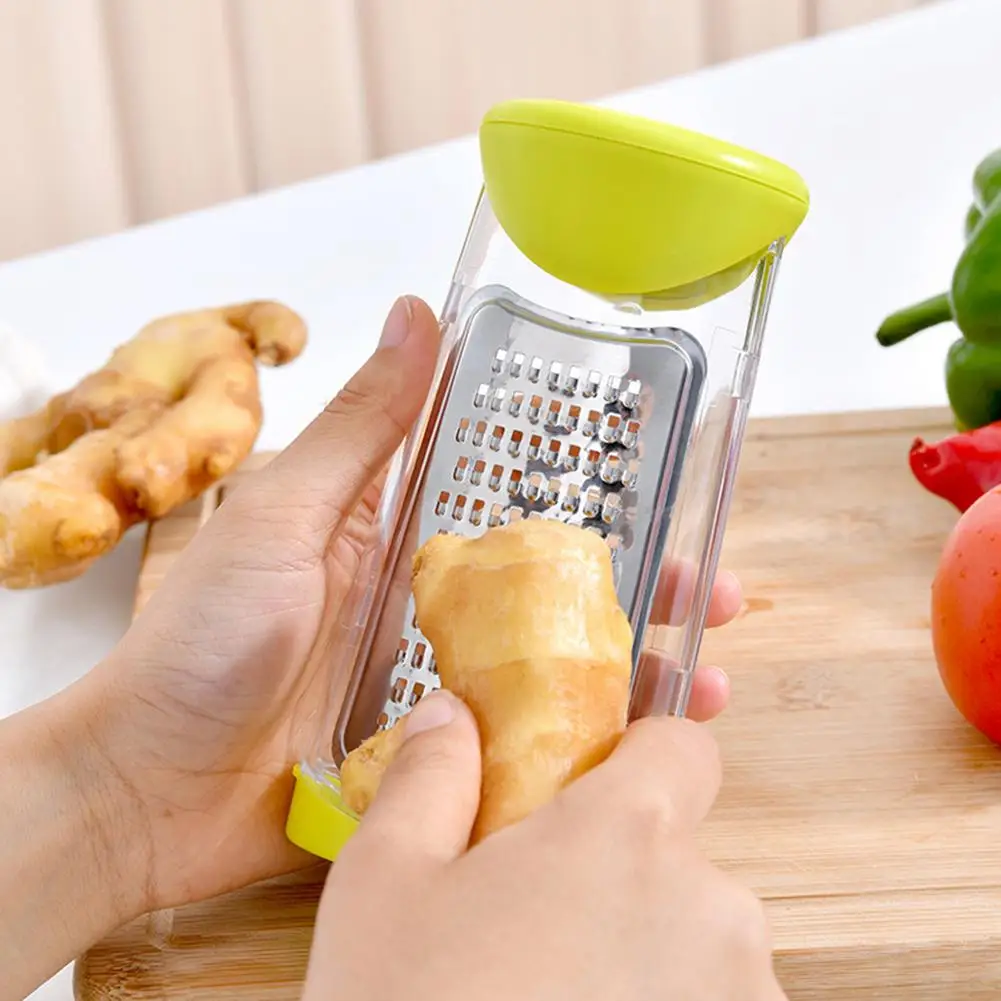 

Manual Metered Garlic Grinder Mini Kitchen Grinder Multifunctional Ginger Garlic Grinder Kitchen Tool with Gradient Spice Bottle