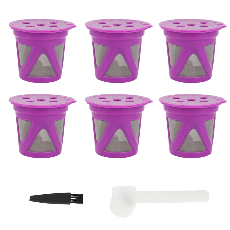 

6Pcs Coffee Capsule K Cup Compatible With 2.0 Multiple Cycles Of K Cup Coffee Capsule Cup Filter Capsule Shell