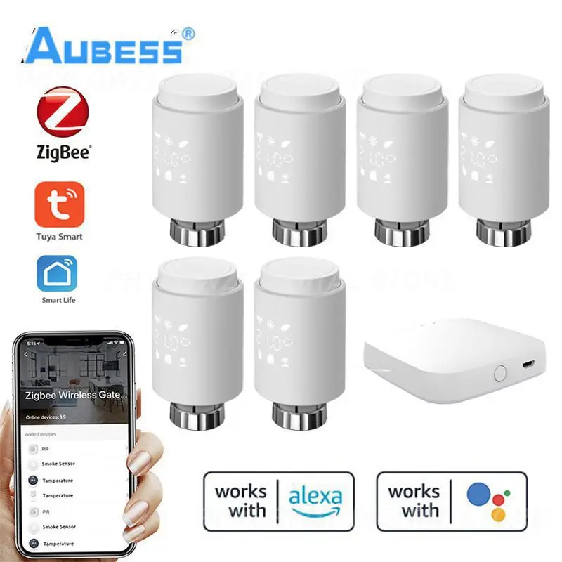 

Smart Home Smart Life Smart Radiator Actuator Tuya Temperature Controller Remote Contro Zigbee Work With Alexa Google Home