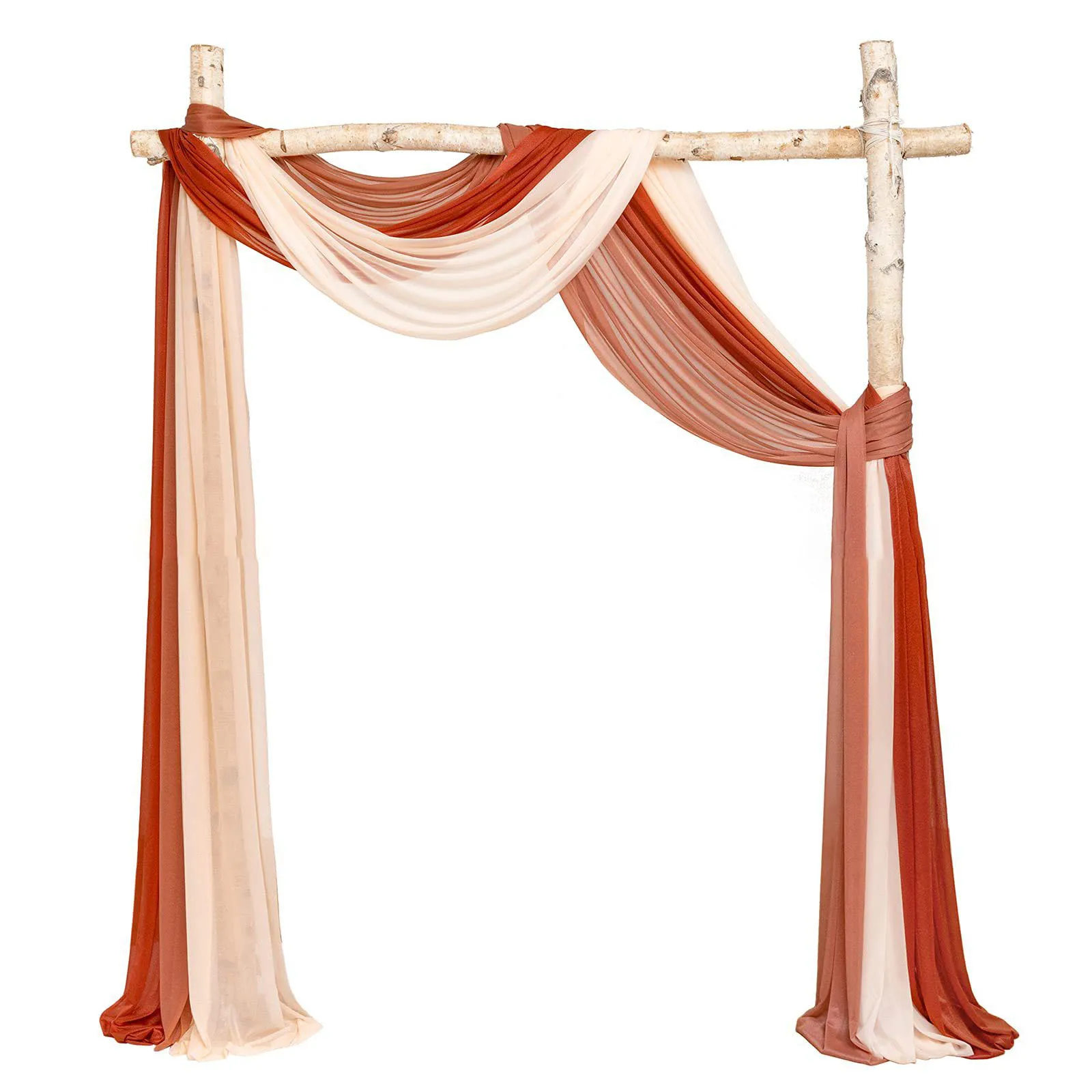 

3pcs/lot Wedding Arch Drape Fabric Sheer Chiffon Tulle Curtain Backdrop Living Home Drapery Ceremony Reception Swag Decoration