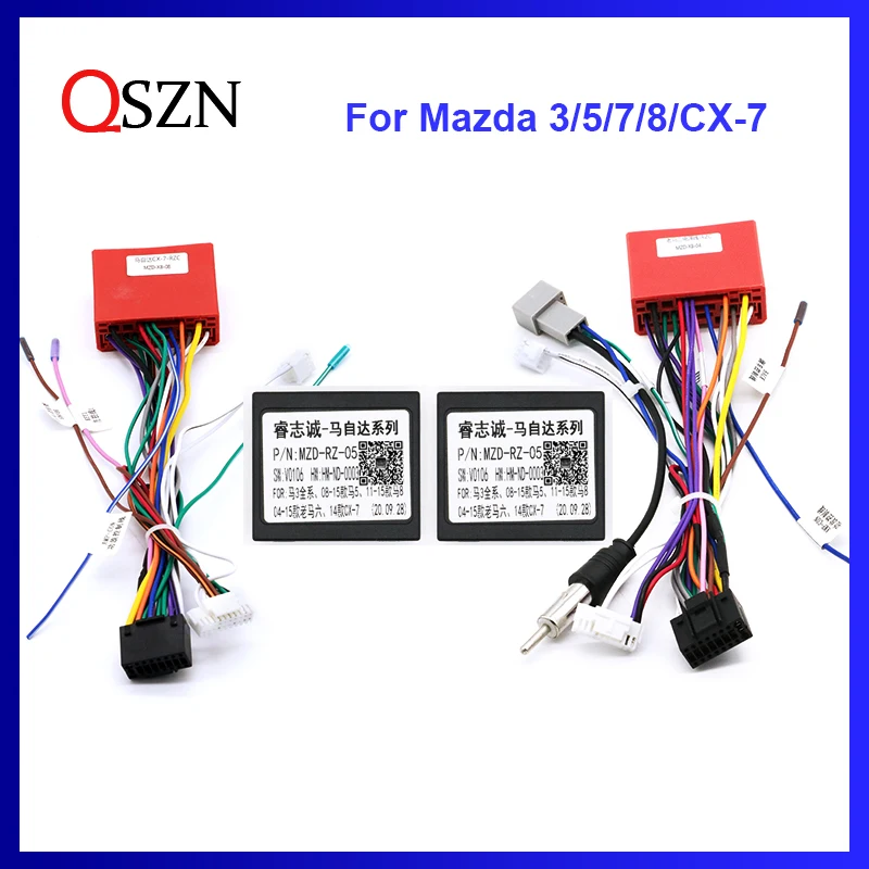 Wiring Harness 16 PIN Canbus Box Adapter For Mazda 2/3/5/6/7/8/CX-7/RX-8 Android Car Radio Cable