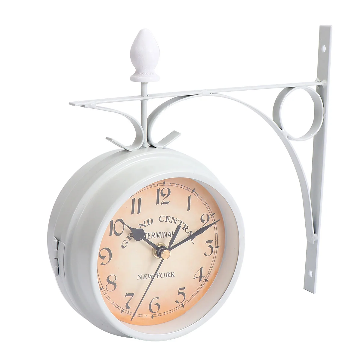 

Double Sided Wall Clock Hanging Clocks Iron Round Home Decor Double-sided Decorative Rustic Retro vintage