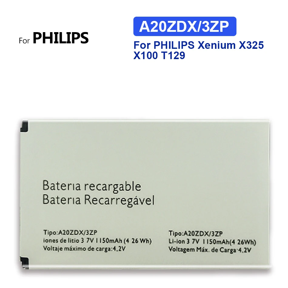 

NEW A20ZDX/3ZP Battery For PHILIPS Xenium X325 X100 T129 Smartphone Smart Moble Phone Tracking Number