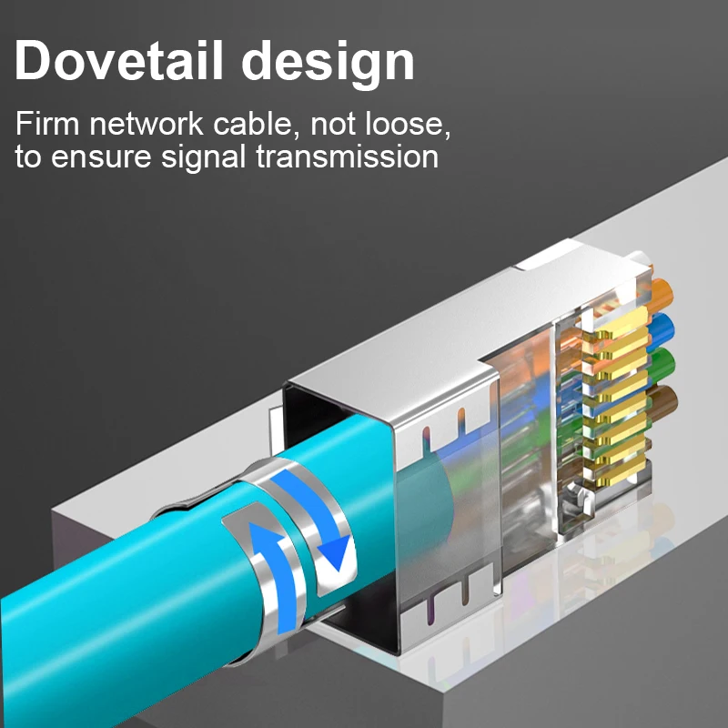 RJ45 Connector Network Cable Connector 10/50/100pcs Cat6a Cat7 RJ45 Plug Shielded FTP 8P8C Network Crimp Connectors