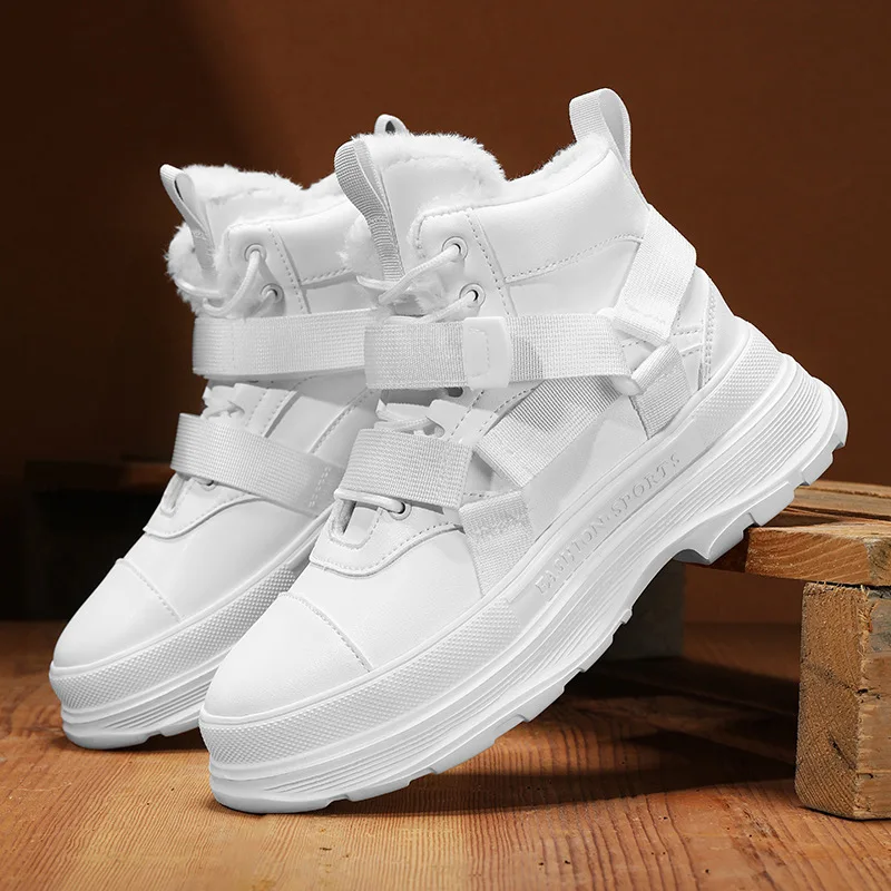 

Winter New Arrival Men's White Sneakers Height-increasing High Sneakers Men Platform Casual Sneaker Men Boots Zapatillas Hombre
