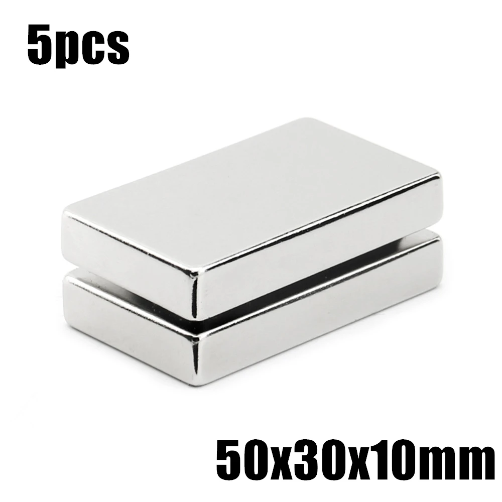 

Супермощный редкоземельный блок, неодимовый магнит NdFeB N35 50*30*10 мм, 5 шт., 50x30x10 мм