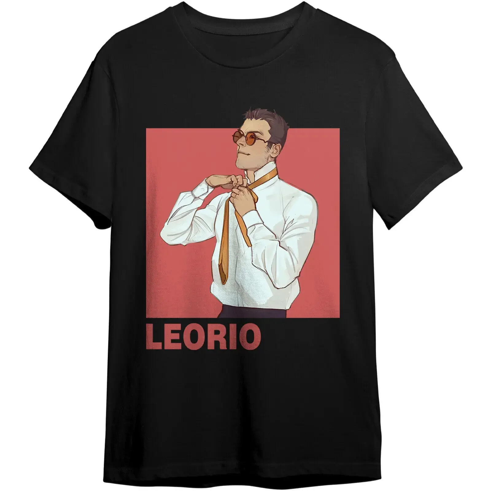 Мужской/женский Hunter X японское аниме Leorio Rookie футболка с кабаном