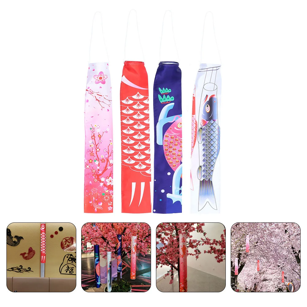 

Carp Windsock Japanesehanging Streamer Flag Koinobori Flags Garden Decor Wind Decorative Windsocks Sushi Kite Pendants