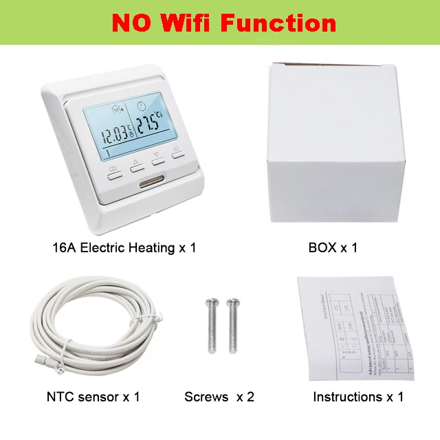 

Цифровой программируемый умный Wi-Fi регулятор температуры Tuya 16 А переменного тока 220 В Электрический нагреватель пола комнатный термостат регулятор