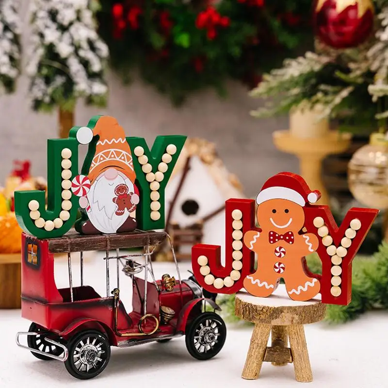 Милые гномы для стола JOY рождественские деревянные фигурки стол Центральная