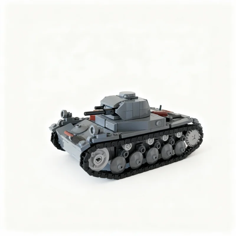 Фото 460 деталей MOC Panzer II C: Городская Дорога, Конструктор, Развивающая Игрушка, Новогодний Подарок, Сделай Сам, Креативная Идея, Образовательный Набор для Сборки №1