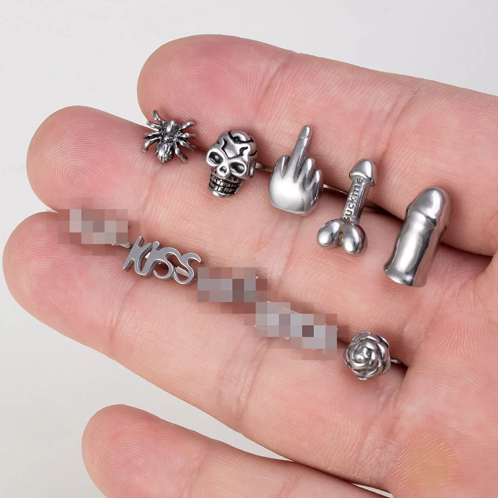 Штанги для языка 1 шт. хирургические кольца из нержавеющей стали с надписью на