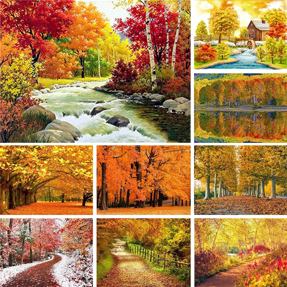 

5D DIY Diamond Painting Landscape Art Picture Full Diamond Embroidery Mosaic Rhinestone Gift Cross Stitch Kit Home Decor