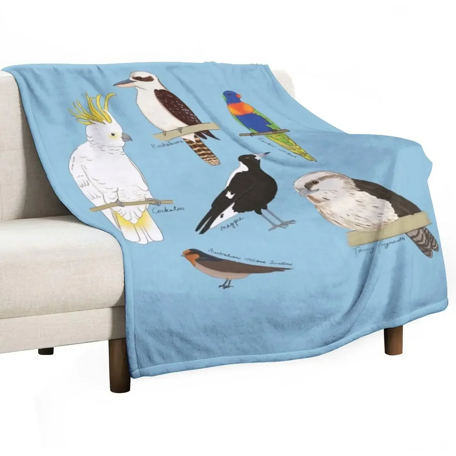 Многоцелевое тяжелое одеяло Sqwawk Warble Hoot Throw Blanket