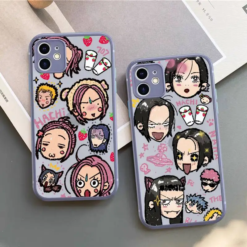 

Nana Osaki Anime Phone Case for iPhone X XR XS 7 8 Plus 11 12 13 pro MAX 13mini Translucent Matte Case