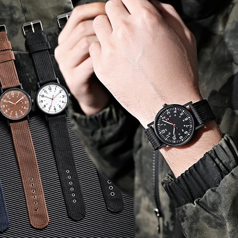 Мужские нейлоновые водонепроницаемые кварцевые наручные часы 30 м, роскошные часы, мужские дизайнерские брендовые известные деловые часы, мужские умные часы