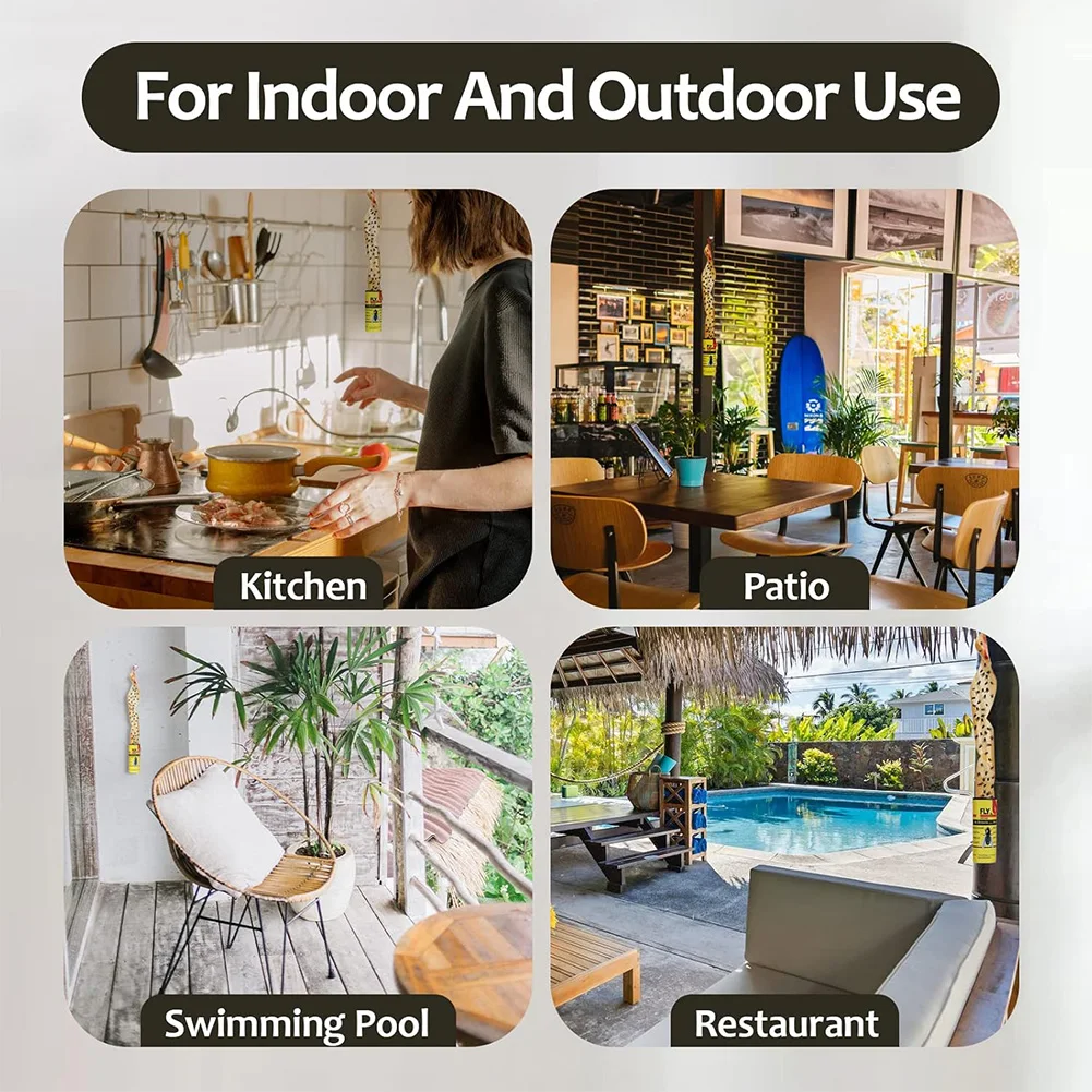 24 шт. липкая ловушка для мух в помещении и на открытом воздухе подвесная лента