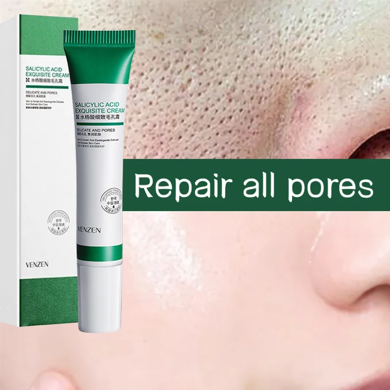 

Salicylic Acid Pores Shrink Cream Refining Large Pore Improve Face Acnes Blackhead Remove Cream Anti-aging Oil Control Skin Care