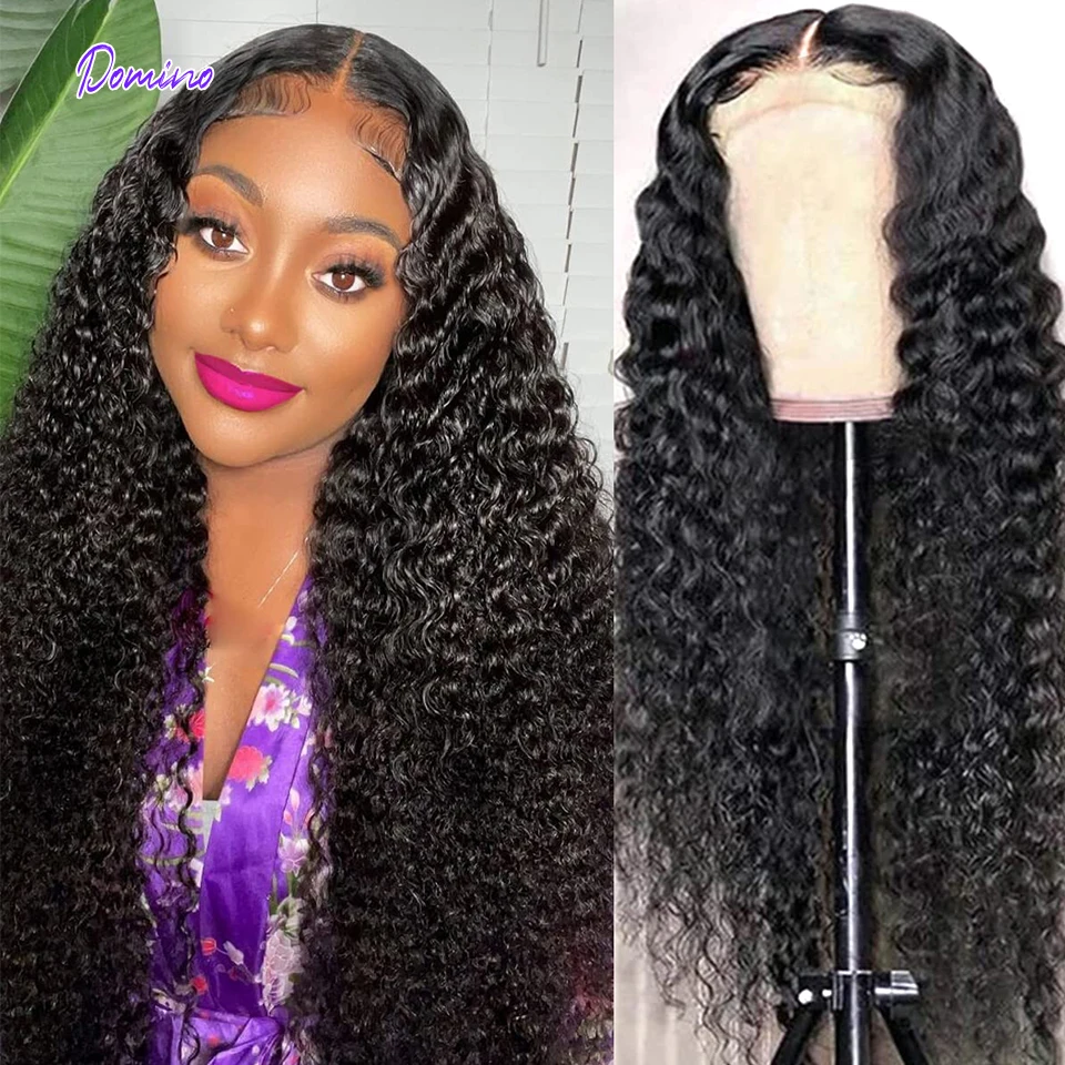 Domino Deep Wave Lace Front Wig Human Hair Wigs For Black Women 28 30 Inch HD Wet And Wavy Water Wave 13X4 Lace Frontal Wig