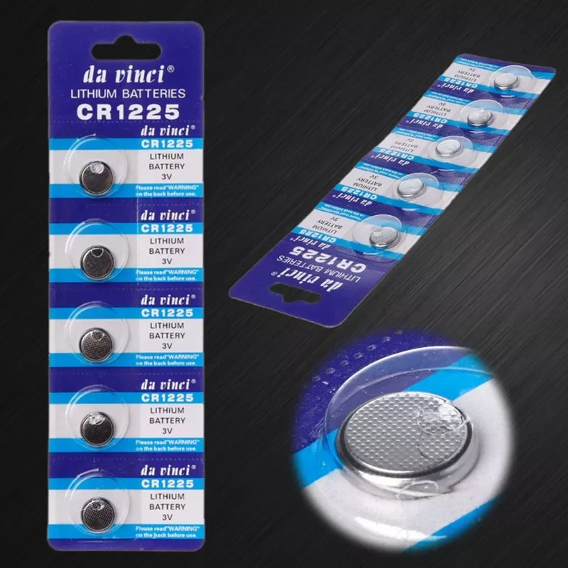 

5PCS Lithium Battery CR1225 Electronic Coin Cell Button Batteries 3V LM1225 BR1225 KCR1225 CR 1225 Watch Car Key Toy Remote
