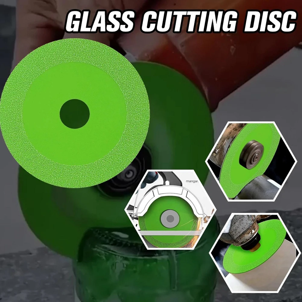 Glass Cutting Disc With Adapter Set Saw Blade Ceramic Tile Jade Crystal Wine Bottles Grinding Disc For 100 Type Angle Grinder