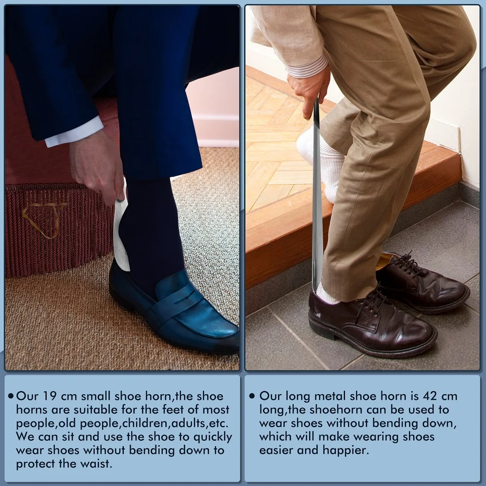 ZOMAKE Metal Long Handle ShoeHorn 16.5