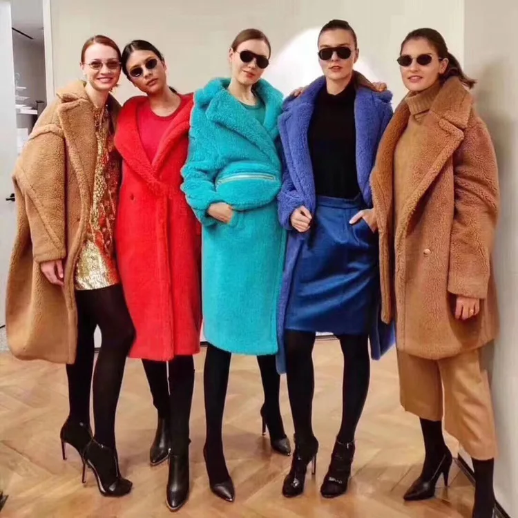 Faux Fur Teddy Coat Women Winter 2022 Casual Loose Thick Warm Long Jacket Female Elegant Vintage Solid Oversized Autumn Clothes