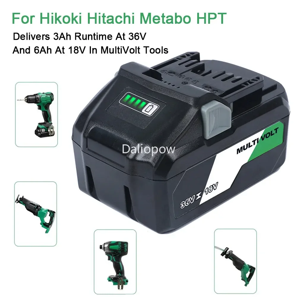 18 В 6 0 Ач/36 3 Ач MultiVolt литий-ионная сменная аккумуляторная батарея для Hikoki Hitachi Metabo