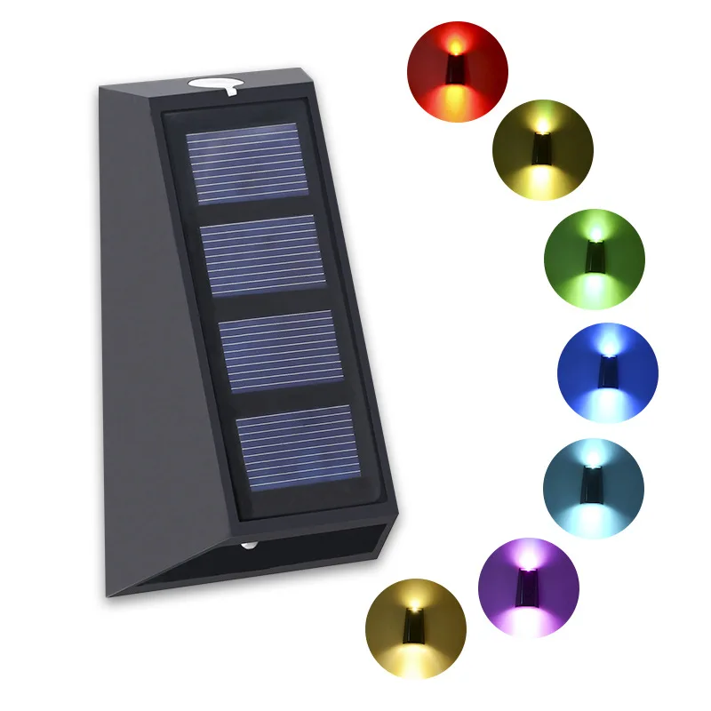 

Outdoor Solar Lights RGB Color Changing Solar Garden Lights Waterproof Wall Lamp Solar Led Light Outdoor Solar Lamp for Garden