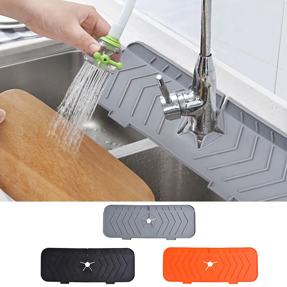 Легко чистящийся коврик для смесителя на столешнице гибкий силиконовый лоток