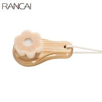 rancai 1pcs skin care deep pores cleanser facial cleansing brushes comma bamboo charcoal soft hair massage brushes tool