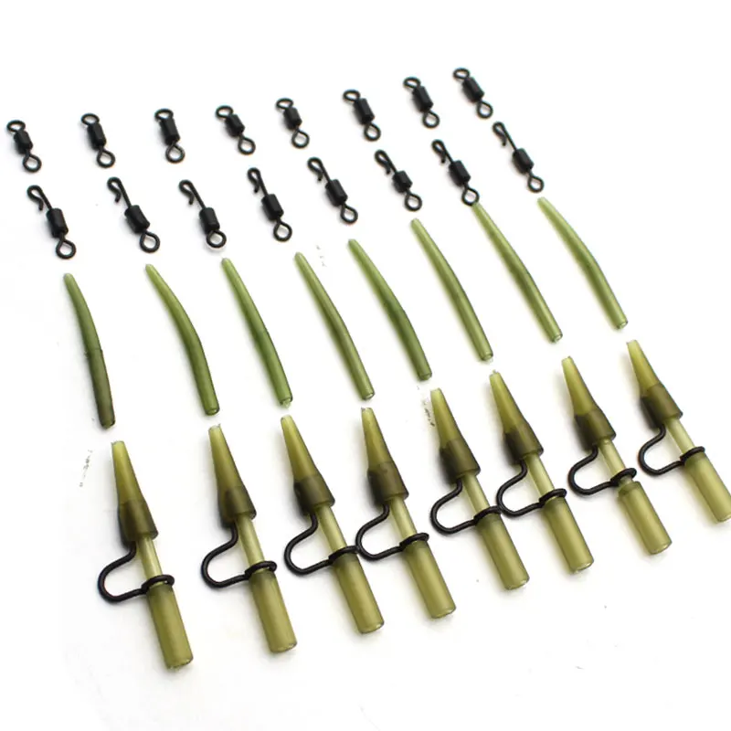 Carp Fishing Accessories Tackle Box Quick Change Rig Tools Anti Tangle Sleeve Lead Clip Swivel 8 For Fish Equipment |