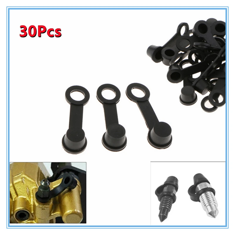 

30 шт. Пылезащитная Крышка для мотоцикла, насадка на сосок, тормоз, винт, тормозной суппорт, крышка, универсальный резиновый пылезащитный колпачок для мотоцикла, мотора, велосипеда