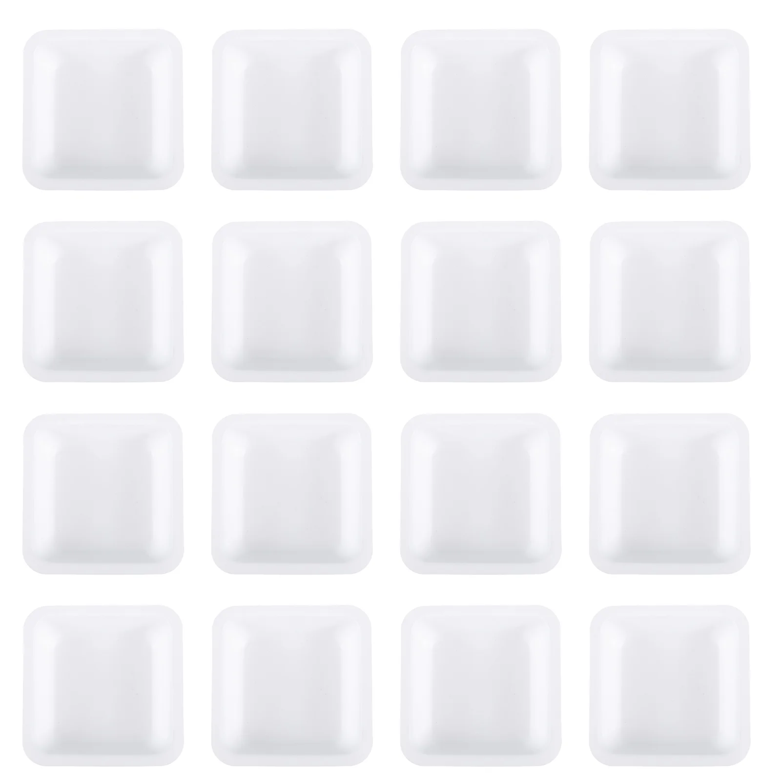 

50 Pcs Disposable Serving Trays Weighing Pan Anti-Static Dish Diamond Boat White Plate