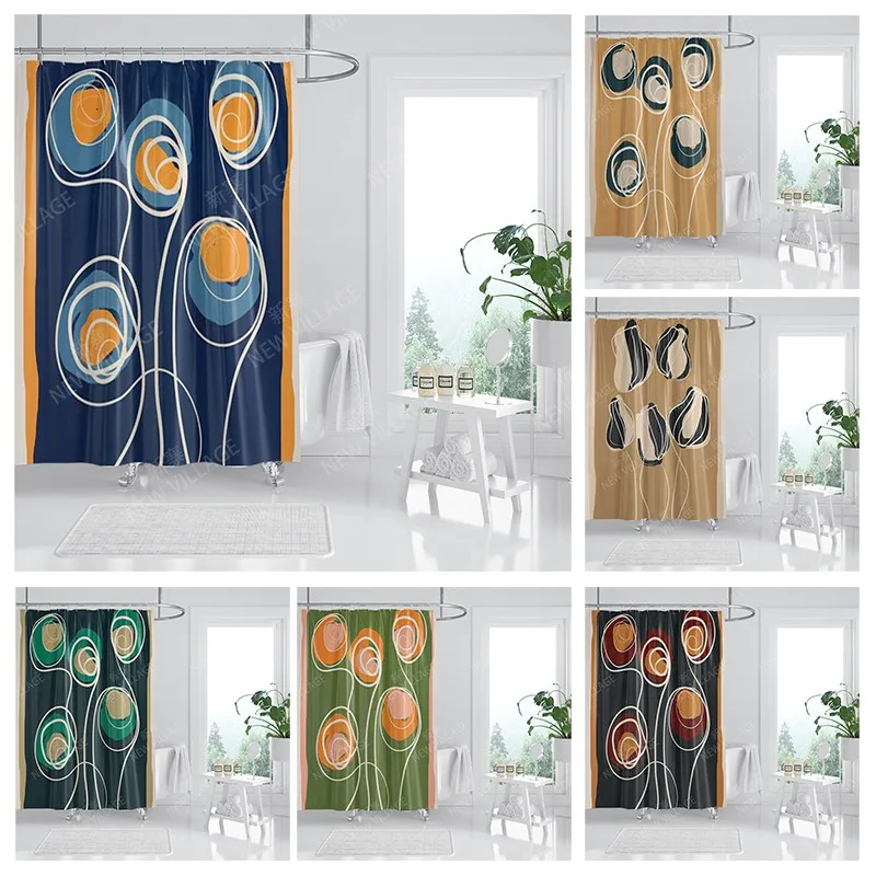 

Водонепроницаемая тканевая занавеска для душа, занавеска для ванной комнаты, аксессуары для ванной комнаты, 180x200 см, 240*200, современный сканд...