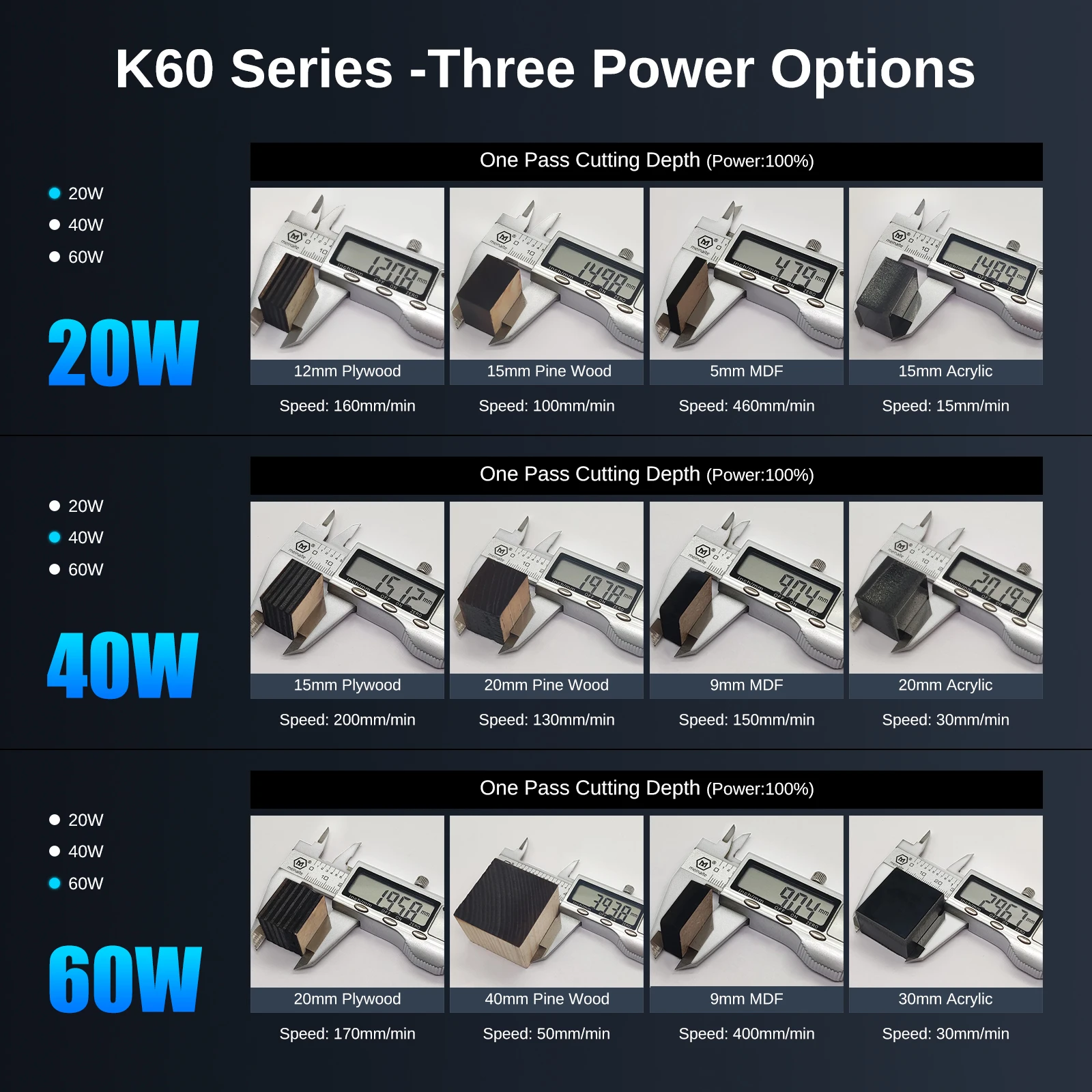 LASER TREE K60 60 Вт оптическая мощность лазерная головка регулируемый 20 Вт/40 модуль