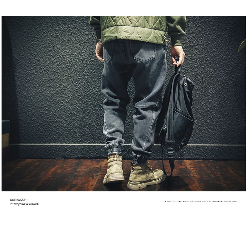 Men Clothing Autumn and Winter New Straight Loose Cylinder Jeans Vintage Chaopai Comfortable Black Large Harun Trousers Women