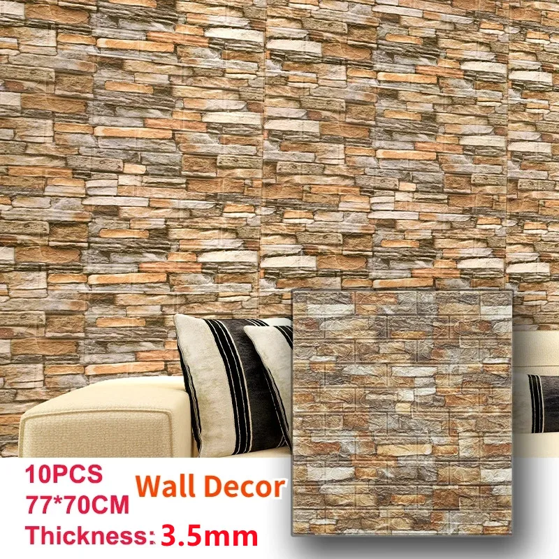 10 шт. 3D самоклеящаяся панель контактная бумага домашний декор настенные наклейки