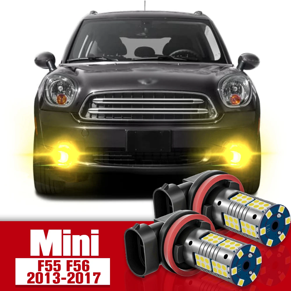 

2pcs Front Fog Light Accessories LED Bulb Lamp For Mini Cooper F55 F56 2013 2014 2015 2016 2017