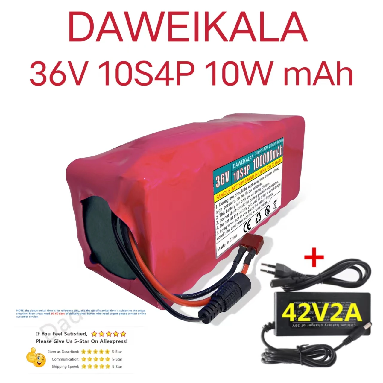 100% Оригинальный аккумулятор 36 В 10S4P 500 Ач Аккумулятор Вт высокой мощности 42V100000mAh