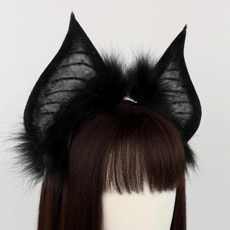 Темная повязка для волос с летучей мышью аниме на голову вечеринки обруч