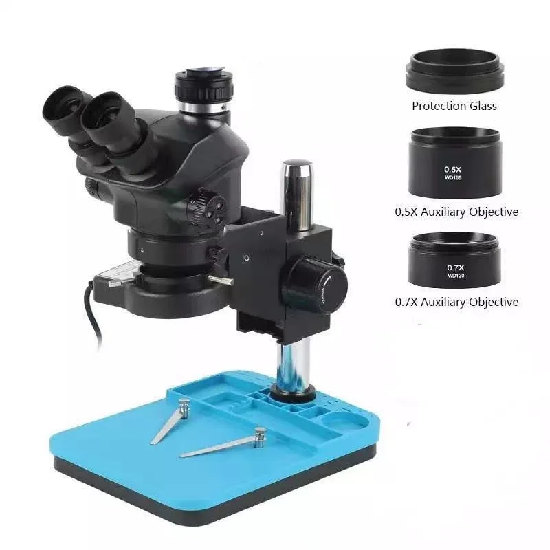 

Набор тринокулярного ремонтного микроскопа 3,5x-50X для печатной платы, BGA, трафаретная пластина