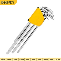 deli household multitool 89 pcs hex key sets s2 material long ball head wrench multifunction electrician repair hand tools set