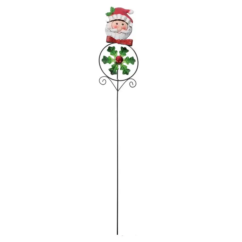 

1pc Christmas Garden Decor Iron Art Decoration Ground Insert Scene Layout