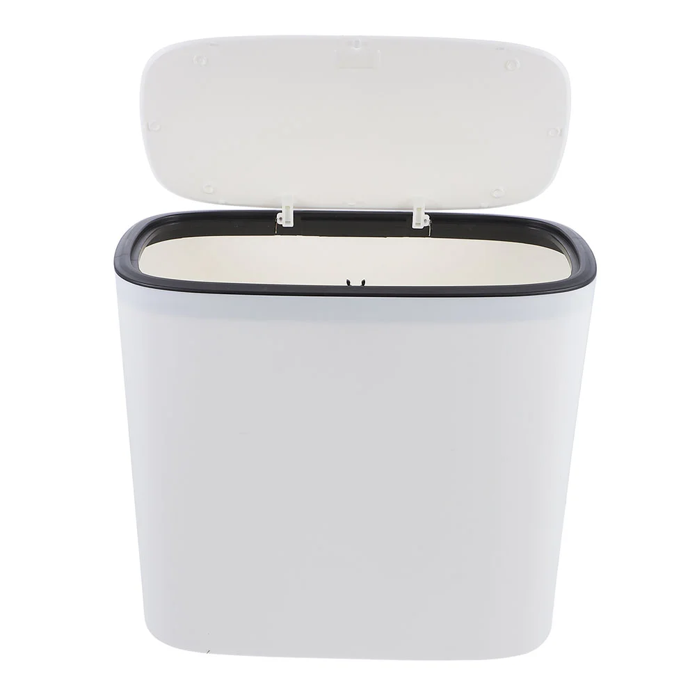 

Garbage Can Waste Paper Holder Trash Container Kitchen Covered Ash-bin Press Type Bucket