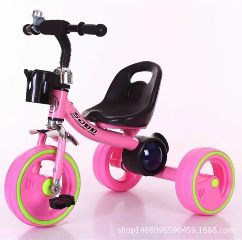 Three Wheel Stroller New Children's Tricycle Flash Wheel Cool Music Tricycle  Stroller Baby  Toddler Tricycle